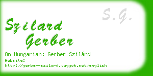 szilard gerber business card