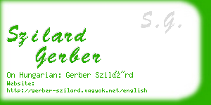 szilard gerber business card